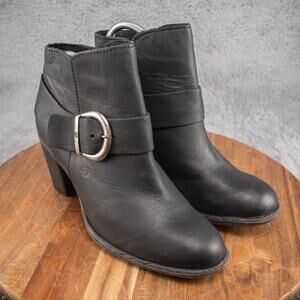 Born‎ Womens Cille Pull On Side Zip 9.5 Casual Riding Opanka Ankle Boots Booties